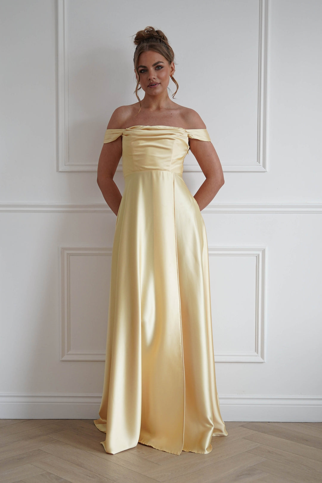 Starling Soft Satin Maxi Dress | Yellow