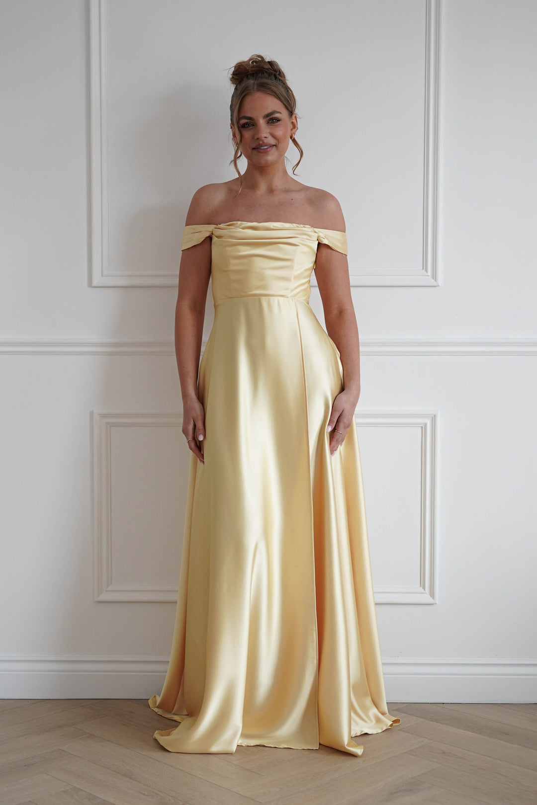 Starling Soft Satin Maxi Dress | Yellow