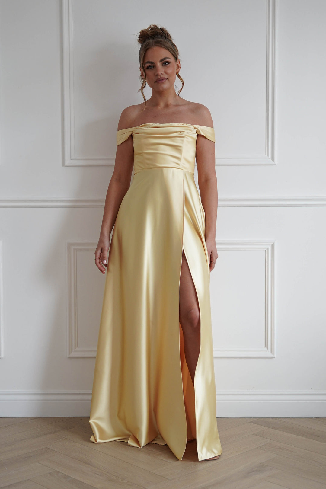 Starling Soft Satin Maxi Dress | Yellow
