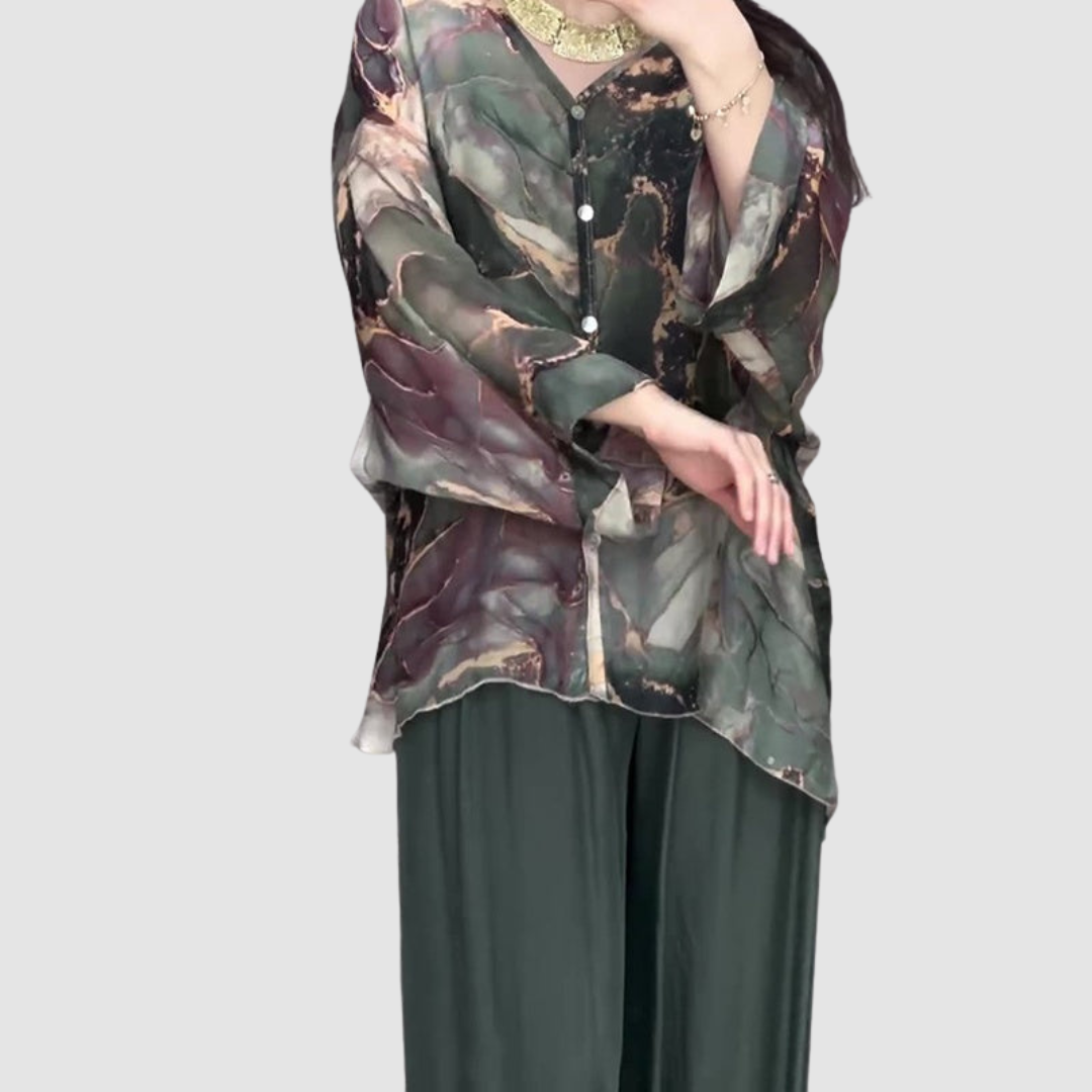Chic Floral Printed Aurora™ Two-Piece Set