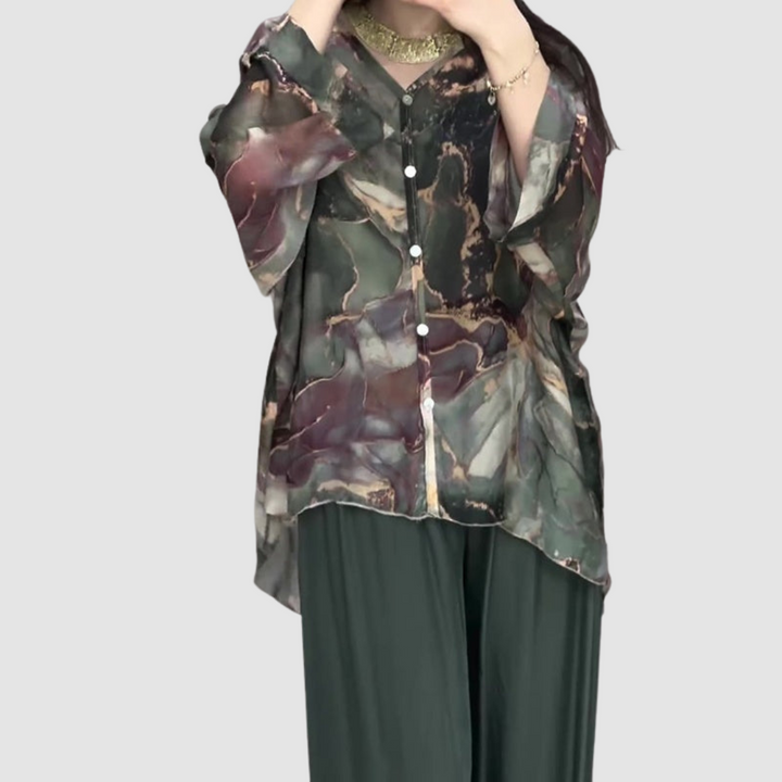 Chic Floral Printed Aurora™ Two-Piece Set