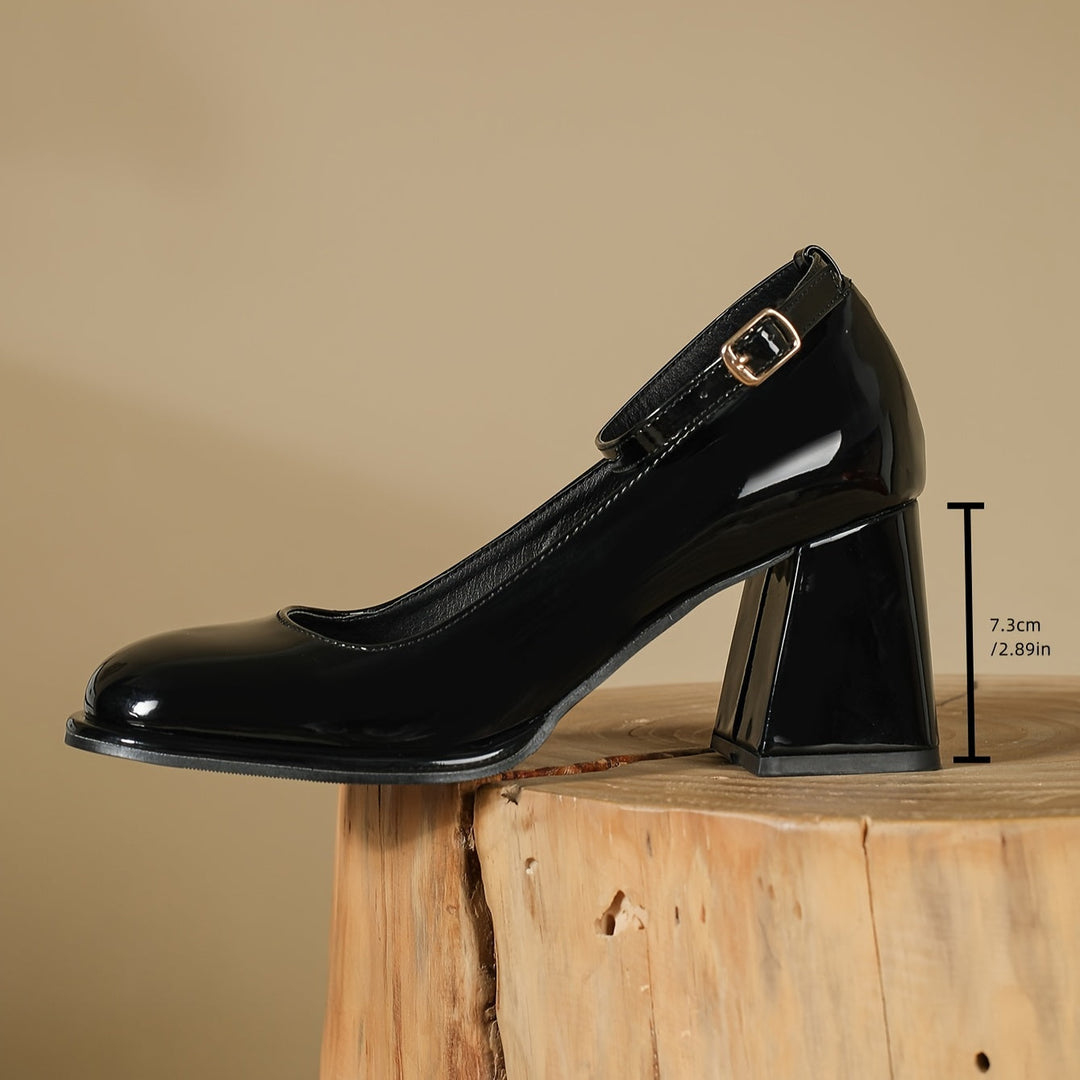 Celeste™ | Patent Heels with Ankle Strap