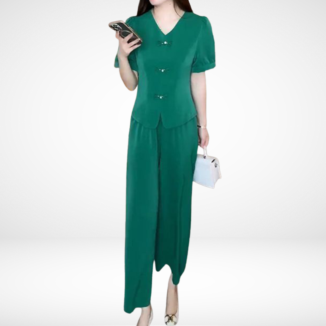 Elegant Short Sleeve Ensemble Elsie™ - Two Pieces