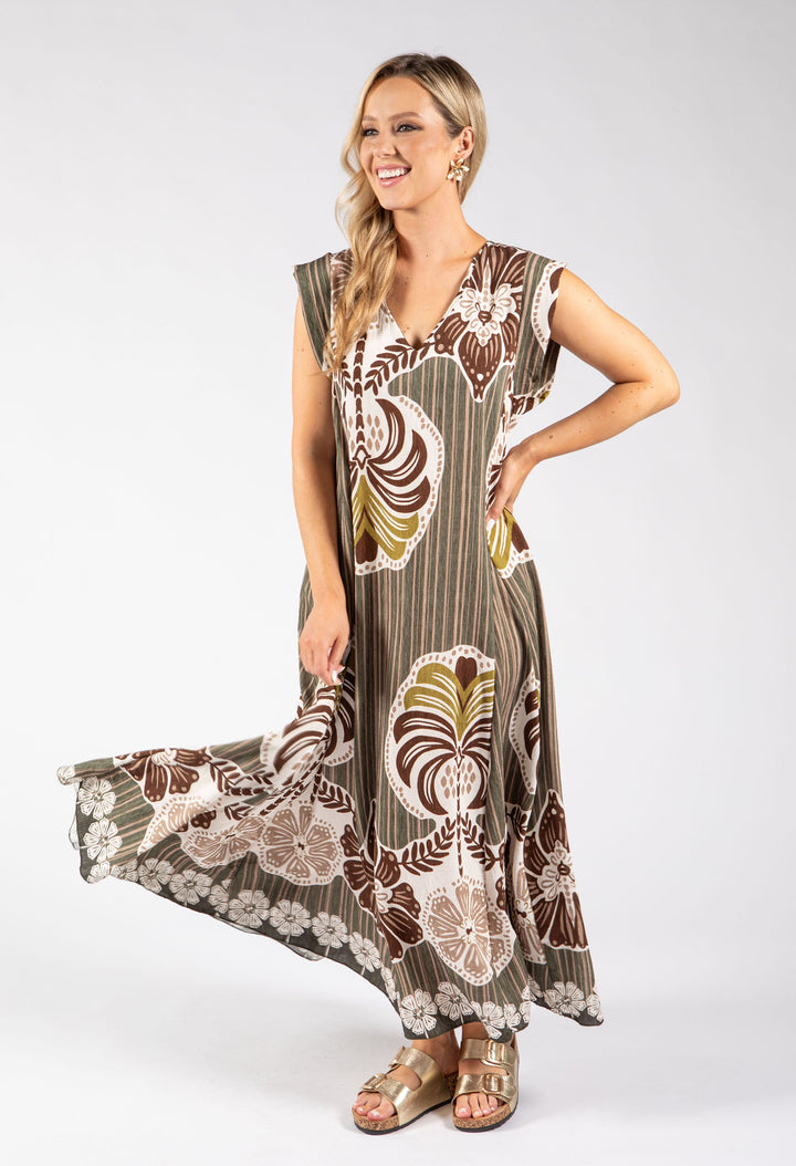 Abstract Print Summer Dress