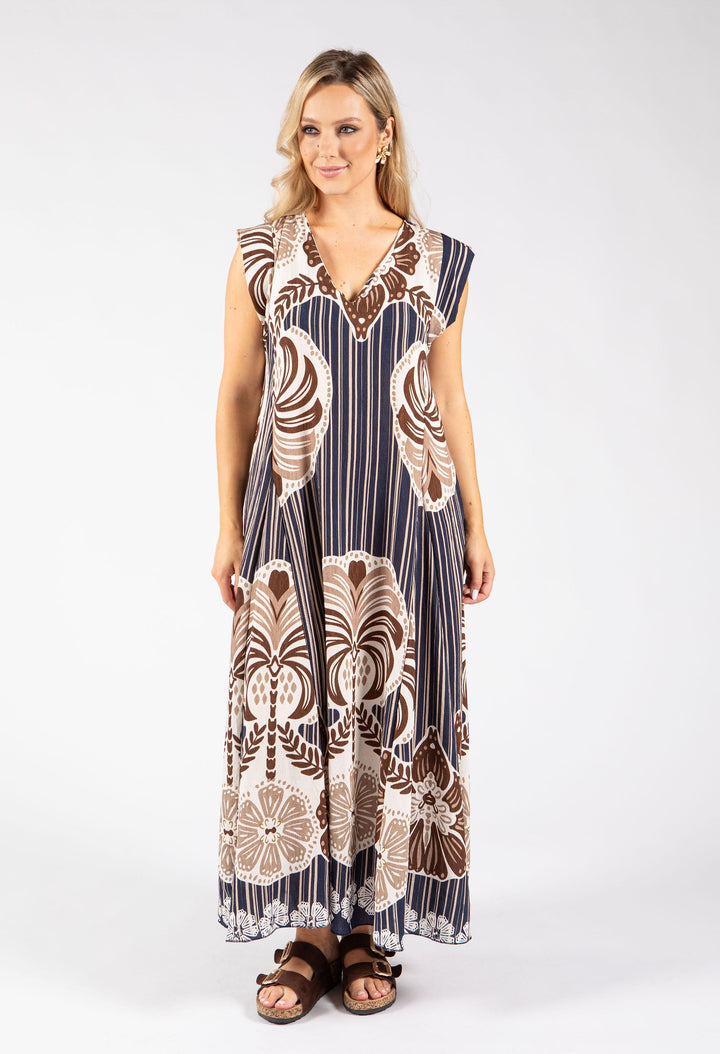 Abstract Print Summer Dress