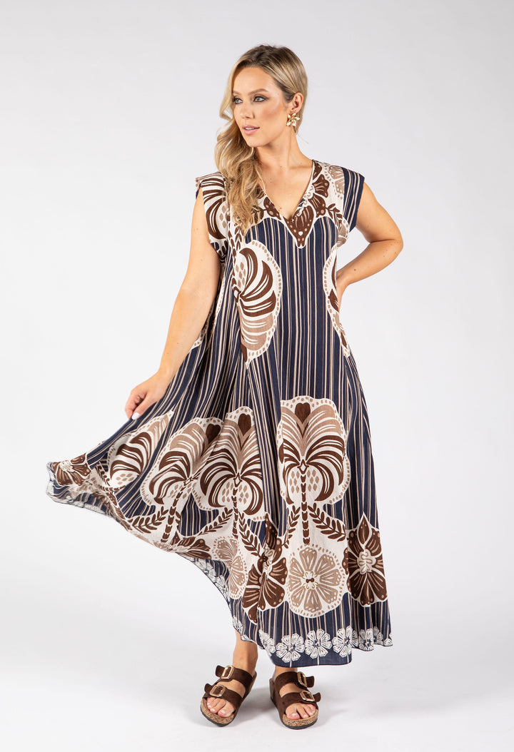 Abstract Print Summer Dress