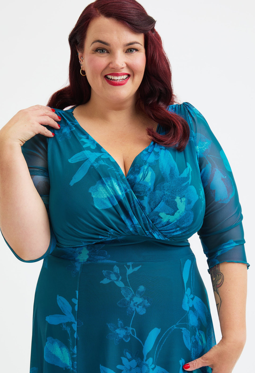Helena Curve+ Midi Dress
