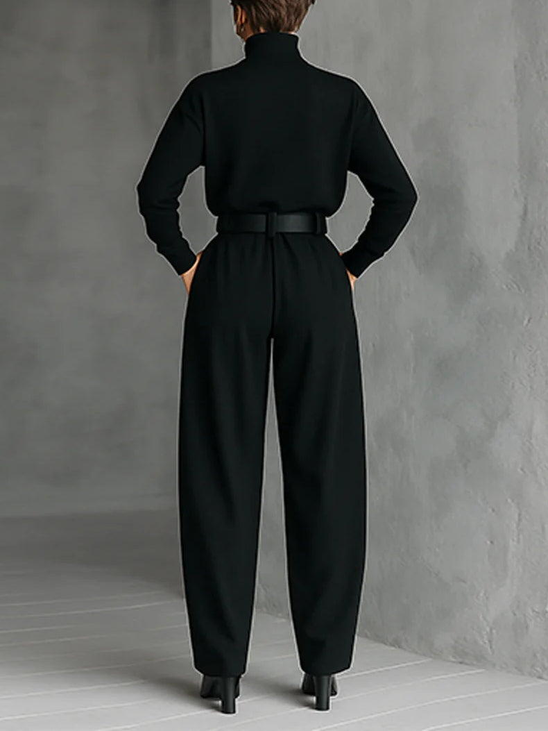 Elegant Jessica™ Ensemble: Chic Top and Straight Trousers
